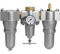 RIEGLER 129495 - Unidad de mantenimiento (3 piezas, estándar, con depósito de metal, BG 2 G, 3/8-1 unidad)