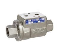 RIEGLER 133392-351.926 Válvula de bloqueo neumática. bet, doble tw, NC, MS vern, FKM, Rp 1 1/2, 1 unidad