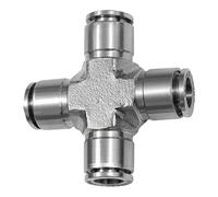 RIEGLER 135277-860.006 ES Conector en X, para manguera de diámetro exterior 6, acero inoxidable 1.4404, 1 unidad