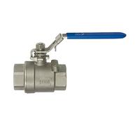 RIEGLER 135892-3395.01 - Válvula de bola de acero inoxidable, 2 piezas, rosca interior/interior, G 1/4, DN 11,6, 1 unidad