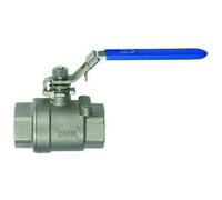 RIEGLER 135897-3395.06 - Válvula de bola (acero inoxidable, 2 piezas, rosca interior/interior, G 1 1/4, DN 32, 1 unidad)