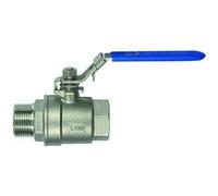 RIEGLER 135907-3395.26 - Válvula de bola de acero inoxidable, 2 piezas, rosca interior y exterior, G 1 1/4, DN 32, 1 unidad
