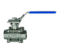 RIEGLER 135910-3390.01 - Válvula de bola de acero inoxidable, 3 piezas, longitud según DIN 3202-M3, G 1/4, 1 unidad