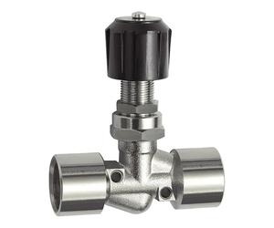 RIEGLER 136232-210.91-N - Válvula de aguja MS vern, para montaje en panel de control, IG/IG, Rp 3/8, DN 8, 1 unidad