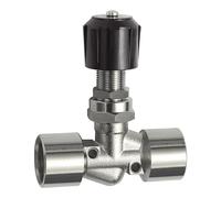RIEGLER 136233-210.92-N - Válvula de aguja MS vern, para montaje en panel de control, IG/IG, Rp 1/2, DN 8, 1 unidad