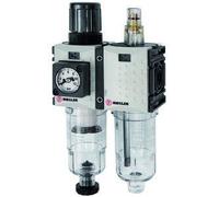 RIEGLER 142466-FUM 601-4-KM WE - Juego de 2 piezas "FUTURA-mini", PC Beh, Compact mano, G 1/4, 0,1-4, HA, 1 unidad