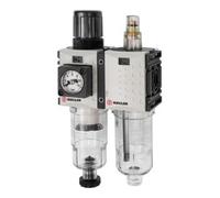 RIEGLER 142468-FUM 601-10-KM WE - Juego de 2 piezas "FUTURA-mini", PC Beh, Compact mano, G 1/4, 0,5-10, HA, 1 unidad