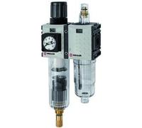 RIEGLER 142471-FUM 611-10-KM WE - Juego de 2 piezas "FUTURA-mini", PC Beh, Compact mano, G 1/4, 0,5-10, VA, 1 unidad