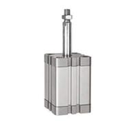 RIEGLER 15.AMA.100025 Serie ATE - Cilindro compacto, efecto sencillo, encendido sin presión, barra de pistón, pistón de 100 mm, carrera de 25 mm, conector G de 1/8", M16 x 1,25, barras de pistón