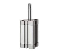 RIEGLER 15.AMI.63020 Serie ATE - Cilindro compacto, efecto sencillo, empotrado sin presión con imán, rosca interior, pistón de 63 mm, 20 mm de elevación, conector G 1/8", M10 x 1,5, barras de pistón