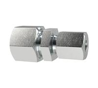 RIEGLER 159340-GV1612SSTRED - Tornillo reductor recto, diámetro exterior de tubo 16/12, acero galvanizado, 1 unidad