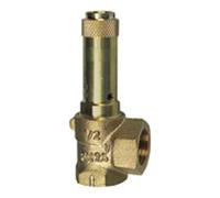 RIEGLER 221.03-4.1 - Válvula de seguridad en esquina para líquidos, conector G de 1/2", presión de respuesta de 4,1 bar