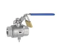 RIEGLER 3396.06 - Válvula de bola (DIN EN 331, DVGW, MS niquelada, palanca de mano, IG/IG, Rp 1/4")