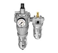 RIEGLER 866 S P - Unidad de mantenimiento estándar (2 piezas, recipiente para PC, cesta protectora, BG4, G 1)