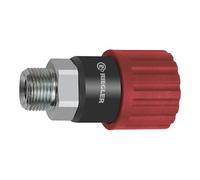 RIEGLER Acoplamiento de seguridad giratorio 141741-423.12-DREH NW 6, ISO 6150 C, acero, G 3/8 AG, 1 unidad.