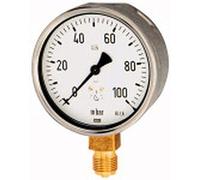 Riegler - Calibrador de presión g1 / 2 perp. 0-250 mba r1 00mm caja de acero inoxidable m. corrección de cero