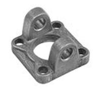 RIEGLER CETOP 453.143 - Cilindro de fijación de horquilla giratoria, 4 tornillos, 1 perno y fusible, apto para pistones de 200 mm
