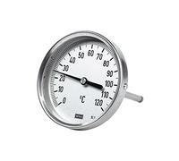 Riegler - Conexión de termómetro bimetálico vuelta de la carcasa acero stahlà¸63mm 0 ° c-250 ° c hochw.