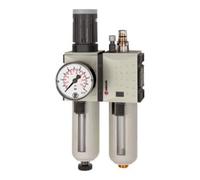 RIEGLER FUTURA 139549-FU 603-10 - Unidad de mantenimiento (2 piezas, PC, BG 2, G 3/8, 0,5-10 bar, HA, 1 unidad)