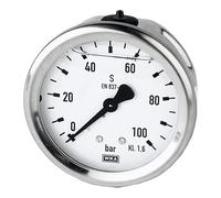 Riegler - Glicerina g1 / 4 reset. 63mm clase 0-4bar carcasa de acero inoxidable de 1,6