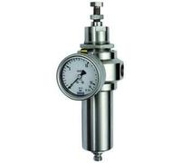 RIEGLER Regulador de filtro de acero inoxidable 133539-580FRM1-14-4, 1.4401, BG 1, G 1/4, 0,4-4,0 bar, 1 unidad.