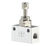 RIEGLER Válvula antirretorno del acelerador 103802-225.32, en forma de bloque, aluminio anodizado, M5, 1 unidad