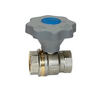 RIEGLER Válvula de bola 103403-335.07, ajuste preciso, latón niquelado/brillante, G 1 1/4, 1 unidad