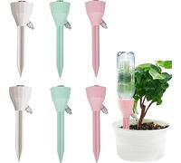 Riego automático de plantas, flores, jardín, plantas en maceta, sistema de riego de flores, dispensador de agua para plantas, sistema de riego ajustable, riego por goteo (6 unidades)