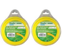 Riegolux Hilo de Nylon para Desbrozadora 1,6 mm x 25 m Redondo Amarillo | Alta Resistencia y Durabilidad | Recambio Profesional para Desbrozadoras Eléctricas y Gasolina (Paquete de 2)