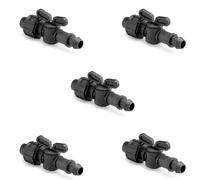 Riegopro Llave de paso para Cinta de Riego 16mm con Toma de Derivación. Compatible con Cinta Exudante Riegopro. 5 Unidades