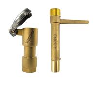 RIEGOPRO Pack 2 en 1 - Boca de Riego Hidrante Acople Rápido ¾″ + Llave de Bayoneta ¾″ en Latón | Conexión estándar ¾ pulgada, instalación profesional, para jardín, riego comunitario o agrícola