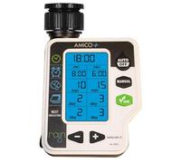 RIEGOPRO Programador de Grifo Rain Amico+. Disponible en 1 y 2 Zonas de Riego. Pantalla retroiluminada de 3" One Look Donde podrás Ver una visión inmediata de la programación. (1 Zona)