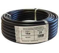 RIEGOPRO Tubería Lisa Negra 16 mm para Riego por Goteo - Rollo 25 m - Flexible y Resistente para Jardín, Huerto y Macetas
