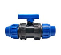 RIEGOPRO Válvula PE Fitting para Tuberías de Riego de Polietileno. Llave de Paso con Conexión directa a Tubería de Polietileno (50mm)