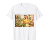 Riegue Las amenazas Verdes a Menudo para hacerlos Crecer - Meme de los años 50 ~ Camiseta