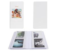Rieibi Álbum de fotos para cámara Fujifilm Instax Wide210/Wide300/Wide400, álbum para Polaroid, película de 8.6 x 11.9 cm de ancho, 64 bolsillos, blanco, 23.5 x 12 x 2 cm, 32 páginas