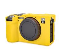 Rieibi Alpha 7C II - Funda protectora de silicona suave para cámara digital Sony A7C II/Alpha 7C II, carcasa de silicona antiarañazos, ligera, para Sony A7C II, color amarillo
