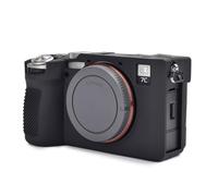 Rieibi Alpha 7C II - Funda protectora de silicona suave para cámara digital Sony A7C II/Alpha 7C II, carcasa de silicona antiarañazos, ligera, para Sony A7C II, color negro