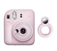 Rieibi Espejo selfie para Instax Mini 12, espejo autorretrato para cámara instantánea Fujifilm Instax Mini 12, accesorios de lente selfie Fuji Mini 12, color rosa