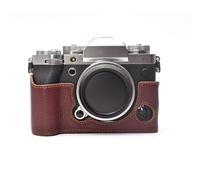 Rieibi Fuji XT5 - Funda de piel auténtica de calidad para cámara digital Fujifilm X-T5 - Funda protectora con agarre para Fuji XT5 X-T5, café, fotografía, viajes, actividades al aire libre