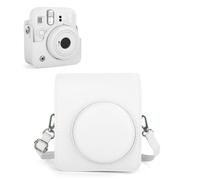 Rieibi Funda de cámara compatible con Fuji Instax Mini 13 - MINI 13 funda de transporte para cámara instantánea Fujifilm Instax 13 - Funda de bolsa Fuji 13 con correa, color blanco arcilla