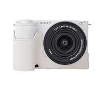 Rieibi Funda de piel sintética para Sony ZV-E10 II, funda protectora, para Sony ZV-E10 II, funda con apertura inferior y diseño de agarre de mano