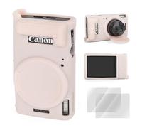 Rieibi - Funda para cámara Canon IXUS 285 HS, Accesorios para cámara Canon IXUS 285 HS con 2 Protectores de Pantalla y Cubierta de Lente Desmontable, Ligero y práctico, Rosa Blanco