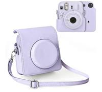 Rieibi Funda para cámara compatible con Fuji Instax Mini 13 - MINI 13 funda de transporte para cámara instantánea Fujifilm Instax 13 - Funda de bolsa Fuji 13 con correa, Purple, Piel sintética