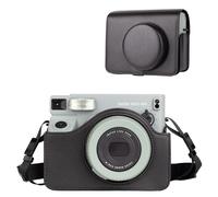 Rieibi Funda para cámara compatible con Instax Wide 400, funda de transporte para cámara instantánea Fujifilm Instax Wide 400, bolsa de piel sintética retro, funda protectora con correa para el