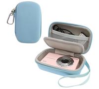 Rieibi Funda para cámara Digital Camkory, para Kodak PIXPRO FZ55/FZ45 16MP/Canon IXUS 285 HS, Funda rígida pequeña con Correa de muñeca y mosquetón para Accesorios de Tarjeta SD (Azul)