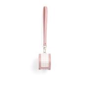 Rieibi Funda para Fujifilm Instax Pal, funda de piel sintética a cuadros para Instax Mini Pal con correa de muñeca, bolsa de almacenamiento para Fuji Instax Pal y pequeños accesorios, color rosa