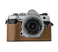 Rieibi Media funda de piel sintética para Olympus OM-5/Olympus OM-D E-M5 Mark III, funda protectora para cámara