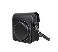 Rieibi Mini 40 - Funda de piel sintética para cámara instantánea Fujifilm Instax Mini 40 con correa de hombro desmontable, Negro , Clásico, Vintage