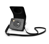 Rieibi Mini Shot 3 - Funda Protectora de Piel sintética para cámara la versión Kodak Mini Shot 3 Retro C300R 2 en 1, Impresora instantánea portátil con Correa para el Hombro, Color Negro